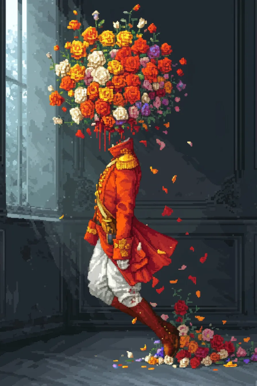 my thoughts like petals from forgotten wars.